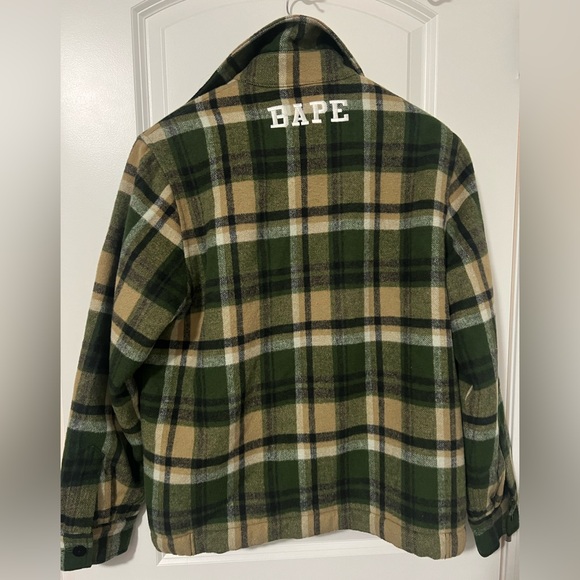 A BATHING APE BAPE Check Zip Cpo Jacket Size Small - Picture 2 of 6
